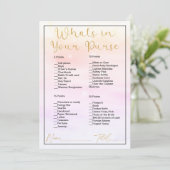 Wat zit er in je tas Pastel Clouds Vrijgezellenfee Kaart (Staand voorkant)