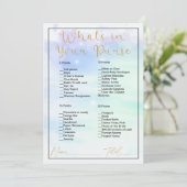 Wat zit er in je tas Pastel Clouds Vrijgezellenfee Kaart (Staand voorkant)