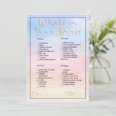 Wat zit er in je tas Pastel Clouds Vrijgezellenfee Kaart (Staand voorkant)