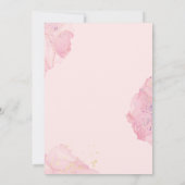 Wat zit er in je tas roze & blush Vrijgezellenfees Kaart (Achterkant)