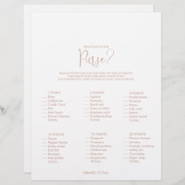 Wat zit er in je tas Roze Gouden Bruidsdouche Spel