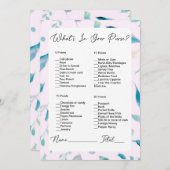 Wat zit er in je tas roze groen Vrijgezellenfeest Kaart (Voorkant / Achterkant)