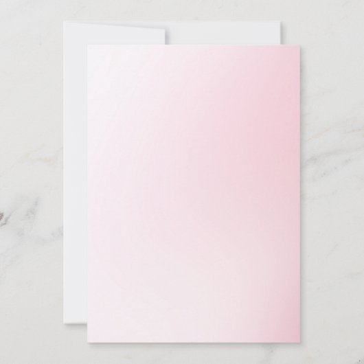 Wat zit er in je tas Roze Ombre Bruidsdouche Kaart (Achterkant)