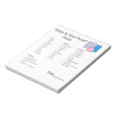 "Wat Zit Er In Je Tas" spel notitieblok (Linkerzijde)