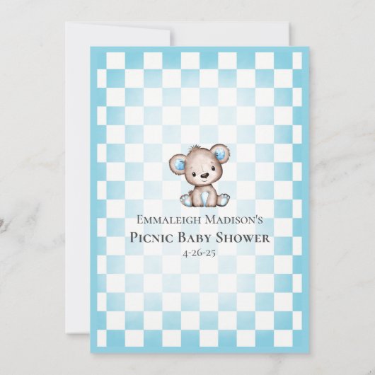 Wat zit er in je tas? Teddy Bear Picnic Game Kaart (Achterkant)