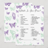 Wat zit er in je tas vlinder Vrijgezellenfeest Kaart (Voorkant / Achterkant)