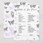 Wat zit er in je tas vlinder Vrijgezellenfeest Kaart (Voorkant / Achterkant)