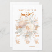 Wat zit er in je tas? Vrijgezellenfeest game (Voorkant / Achterkant)