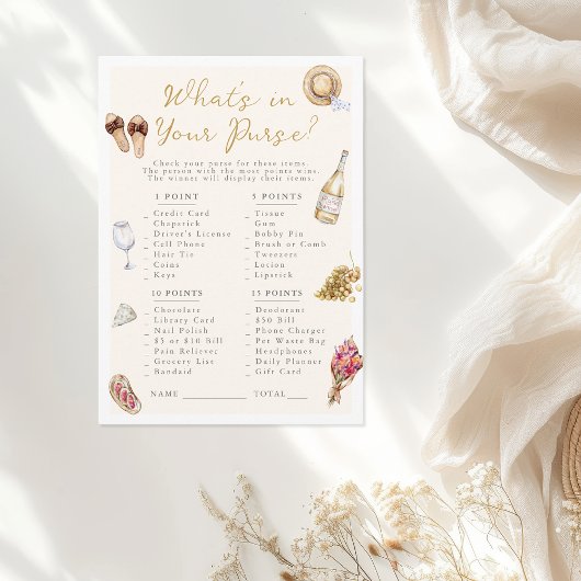 Wat zit er in je tas? Wijnmakerij Picknick Bachelo Informatiekaartje