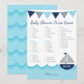 Wat zit er in je tas? – Zeeman babyshower spel Pr Programmakaart (Voorkant / Achterkant)