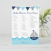 Wat zit er in je tas? – Zeeman babyshower spel Programmakaart (Staand voorkant)