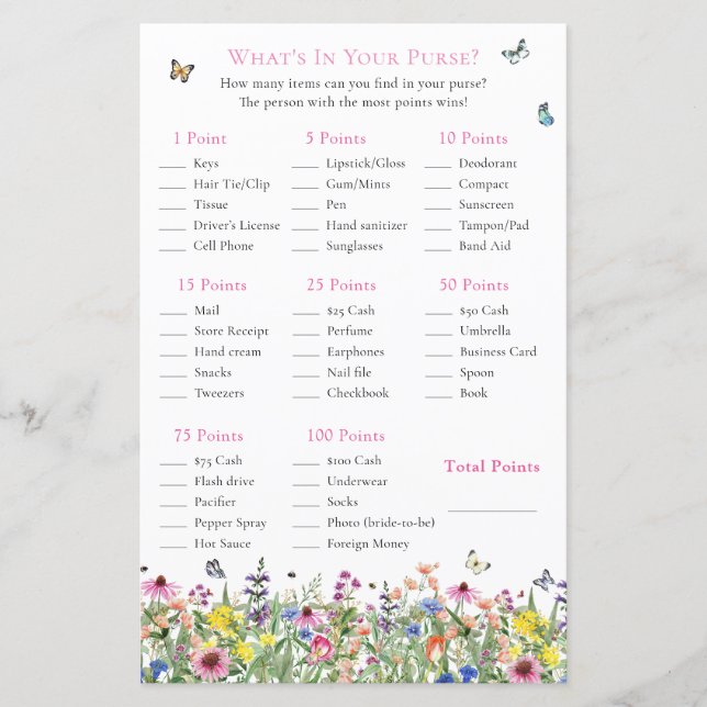 Wat zit er in je tas? | Zomerbloemen (Voorkant)