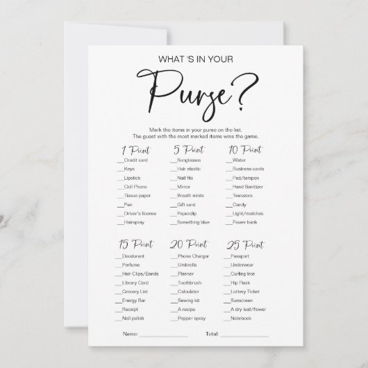 Wat zit er in je Vrijgezellenfeest? Kaart (Voorkant)