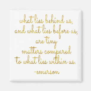 Wat zit er in ons Emerson Gold Faux Folie Quote Magneet