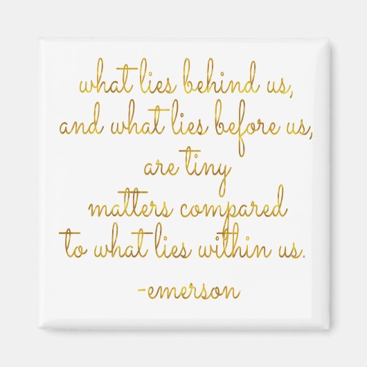 Wat zit er in ons Emerson Gold Faux Folie Quote Magneet (Voorkant)