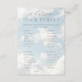 Wat zit er in uw portemonnee Baby shower games Informatiekaartje (Voorkant)