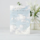 Wat zit er in uw portemonnee Baby shower games Informatiekaartje (Staand voorkant)