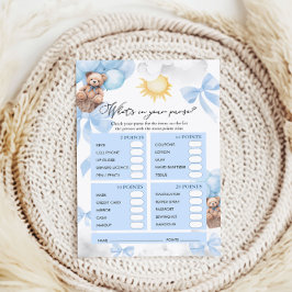 Wat zit er in uw portemonnee Baby shower spel