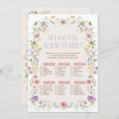 Wat zit er in uw portemonnee Vrijgezellenfeest Gam Kaart (Voorkant / Achterkant)