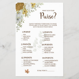 Wat zit er in uw Purse Boho Autumn Shower Game Kaa Flyer