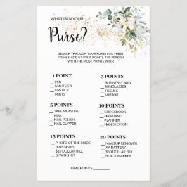 Wat zit er in uw Purse Herbal Shower Game Kaart? Flyer