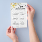 Wat zit er op je telefoon Lemon&Roses Shower Game  Flyer (Hand)