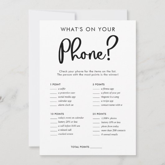 Wat zit er op je telefoon met baby shower? kaart (Voorkant)