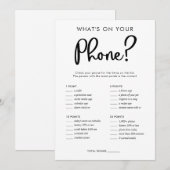 Wat zit er op je telefoon met baby shower? kaart (Voorkant / Achterkant)