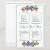 Wat zit er op je telefoon Succulent Baby shower (Voorkant / Achterkant)