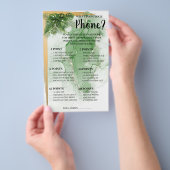 Wat zit er op je telefoon Tropische Douche Spelkaa Flyer (Hand)