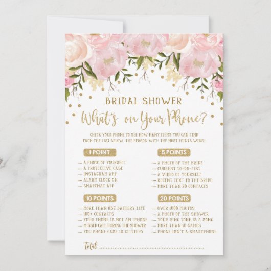 Wat zit er op je telefoon vrijgezellenfeest spel r (Voorkant)