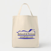 "Wat zit erin" canvas tas met logo op achteruit. (Voorkant)