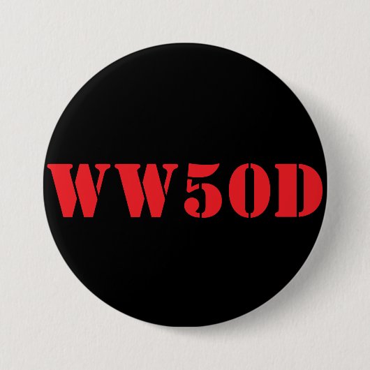 Wat Zou 50 Doen? Ronde Button 7,6 Cm (Voorkant)