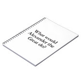 wat zou alexander de grote doen notitieboek (Linkerzijde)