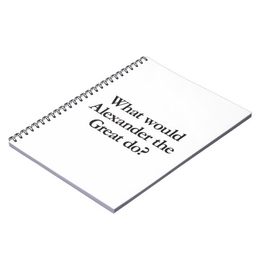 wat zou alexander de grote doen notitieboek (Linkerzijde)