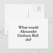 wat zou alexander graham bell doen ? briefkaart (Voorkant / Achterkant)