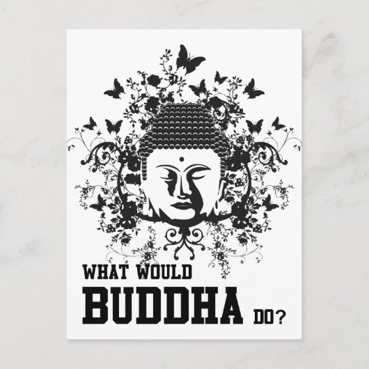 Wat zou Boeddha doen? Briefkaart (Voorkant)
