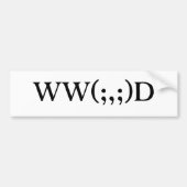 Wat zou Cthulhu doen? B op W tekst Bumpersticker (Voorkant)