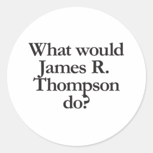wat zou de heer thompson doen ? ronde sticker