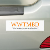 Wat zou de Marching band doen? Bumpersticker (Op auto)