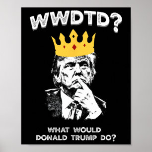 Wat zou Donald Trump doen Wwdtd Grappige President Poster