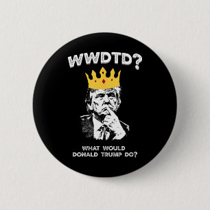 Wat zou Donald Trump doen Wwdtd Grappige President Ronde Button 5,7 Cm