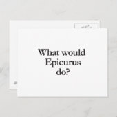 Wat zou Epicurus doen Briefkaart (Voorkant / Achterkant)