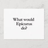 Wat zou Epicurus doen Briefkaart (Voorkant)