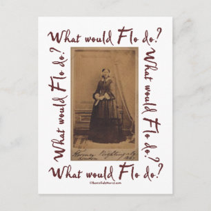 Wat zou Flo doen? Florence Nightingale Briefkaart