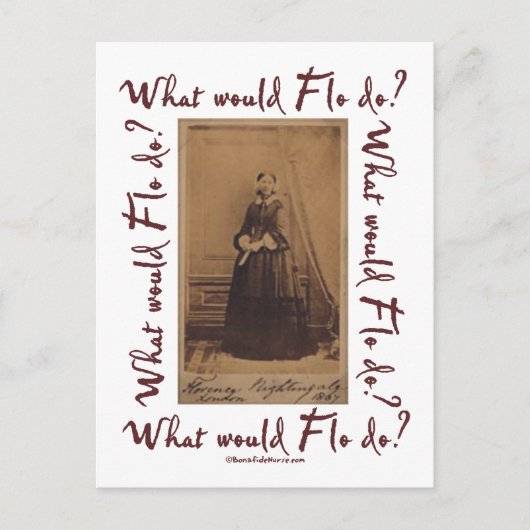 Wat zou Flo doen? Florence Nightingale Briefkaart (Voorkant)