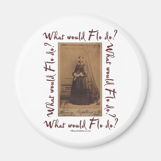 Wat zou Flo doen? Florence Nightingale Magneet (Voorkant)