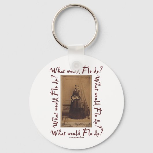 Wat zou Flo doen? Florence Nightingale Sleutelhanger (Voorkant)