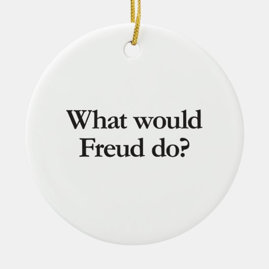 wat zou freud doen keramisch ornament (Voorkant)