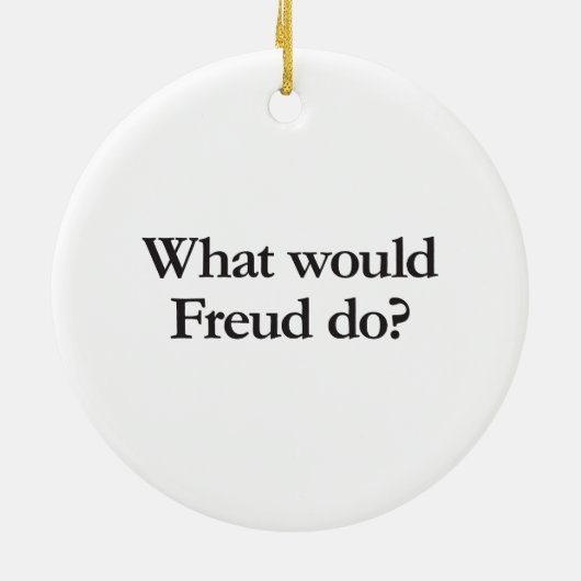 wat zou freud doen keramisch ornament (Achterkant)